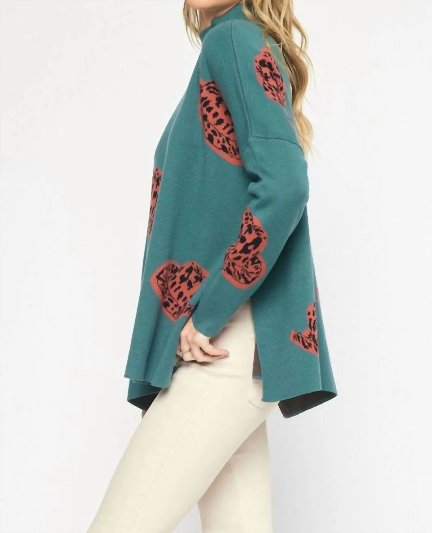 Alexandra Cowboy Hat Mock Neck Long Sleeve Sweater Top
