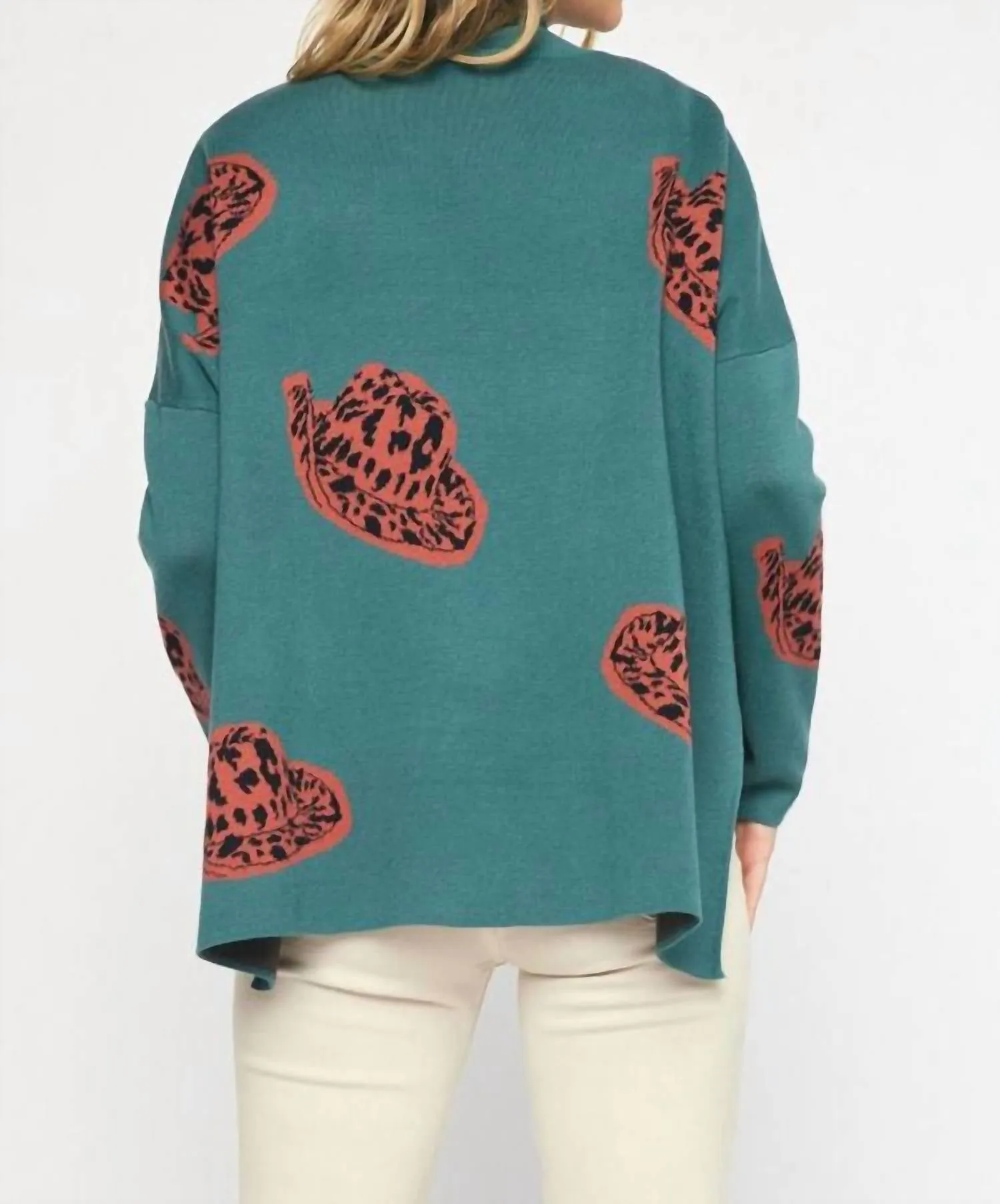 Alexandra Cowboy Hat Mock Neck Long Sleeve Sweater Top