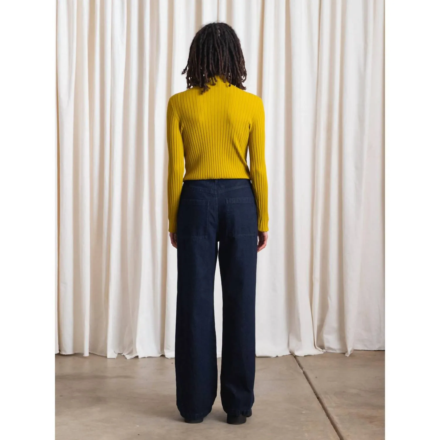 Ali Golden - Ribbed Mock Neck Sweater