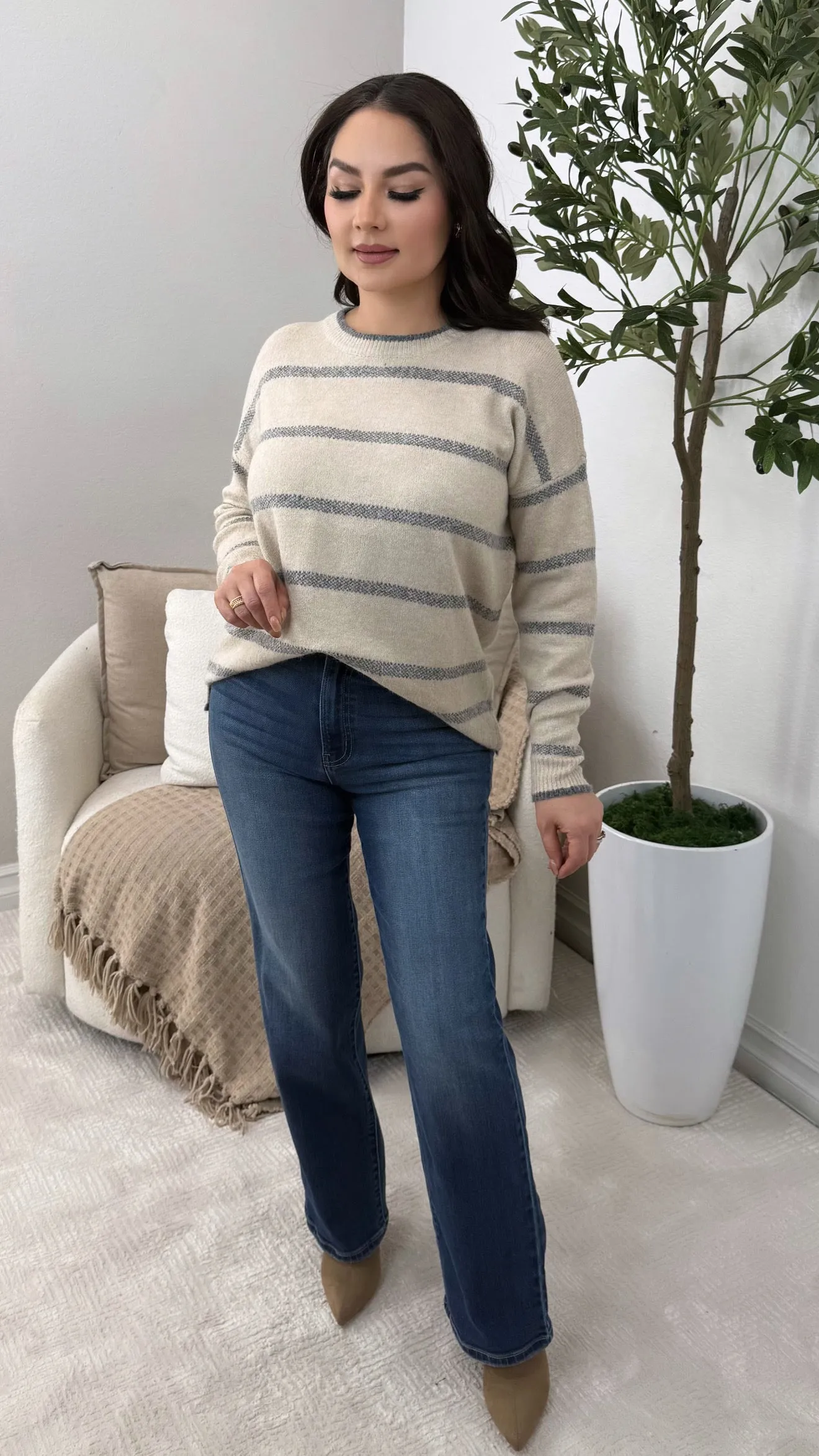 ALLISON CHARCOAL SWEATER
