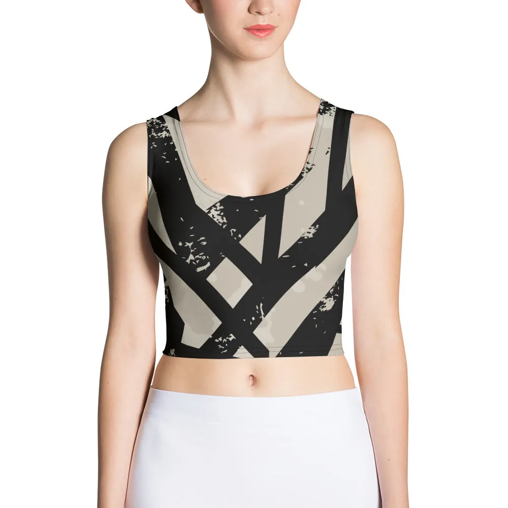 Black and Gold Crop Top