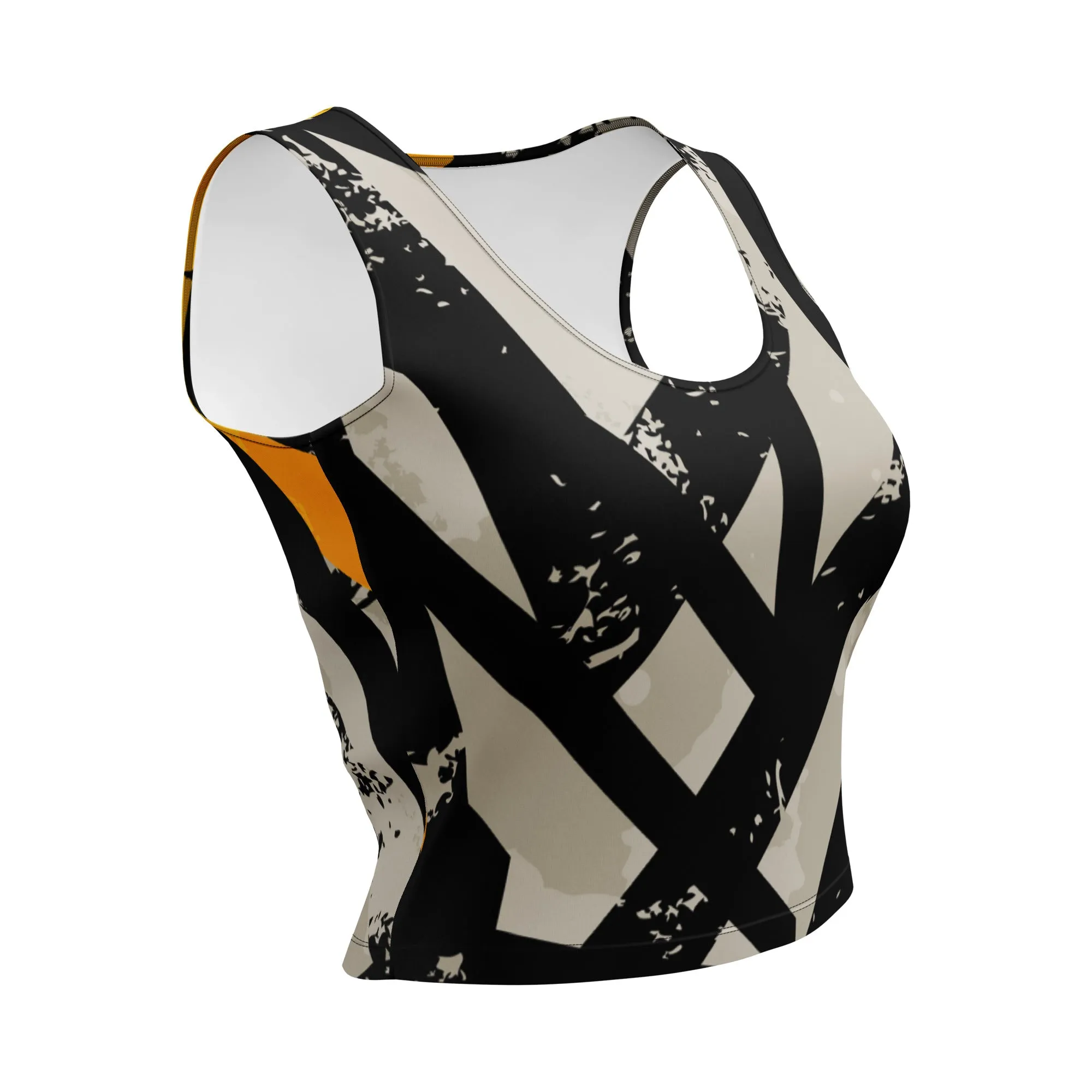 Black and Gold Crop Top