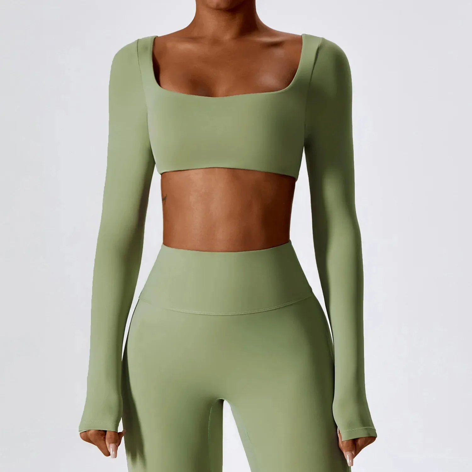 Cutesy Long Sleeve Crop Top