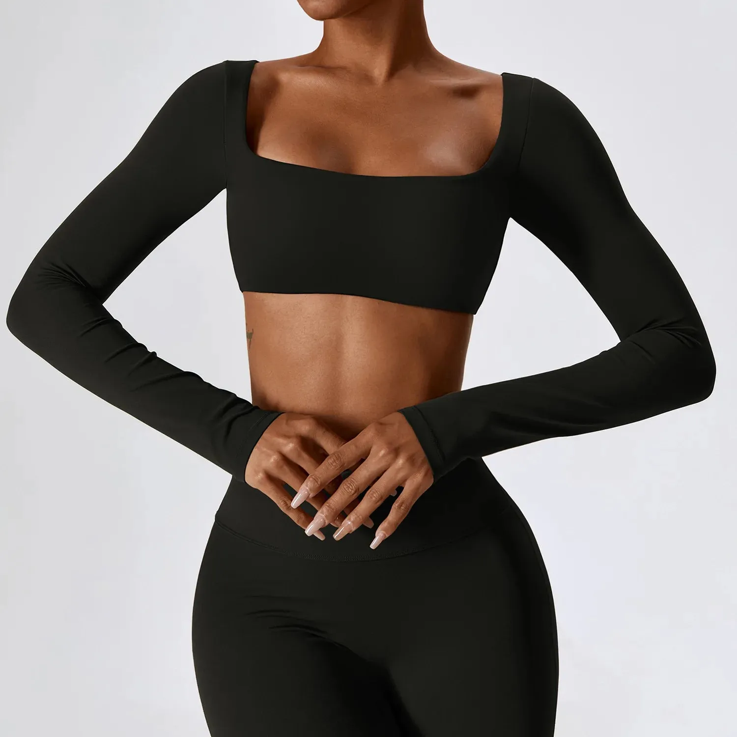 Cutesy Long Sleeve Crop Top