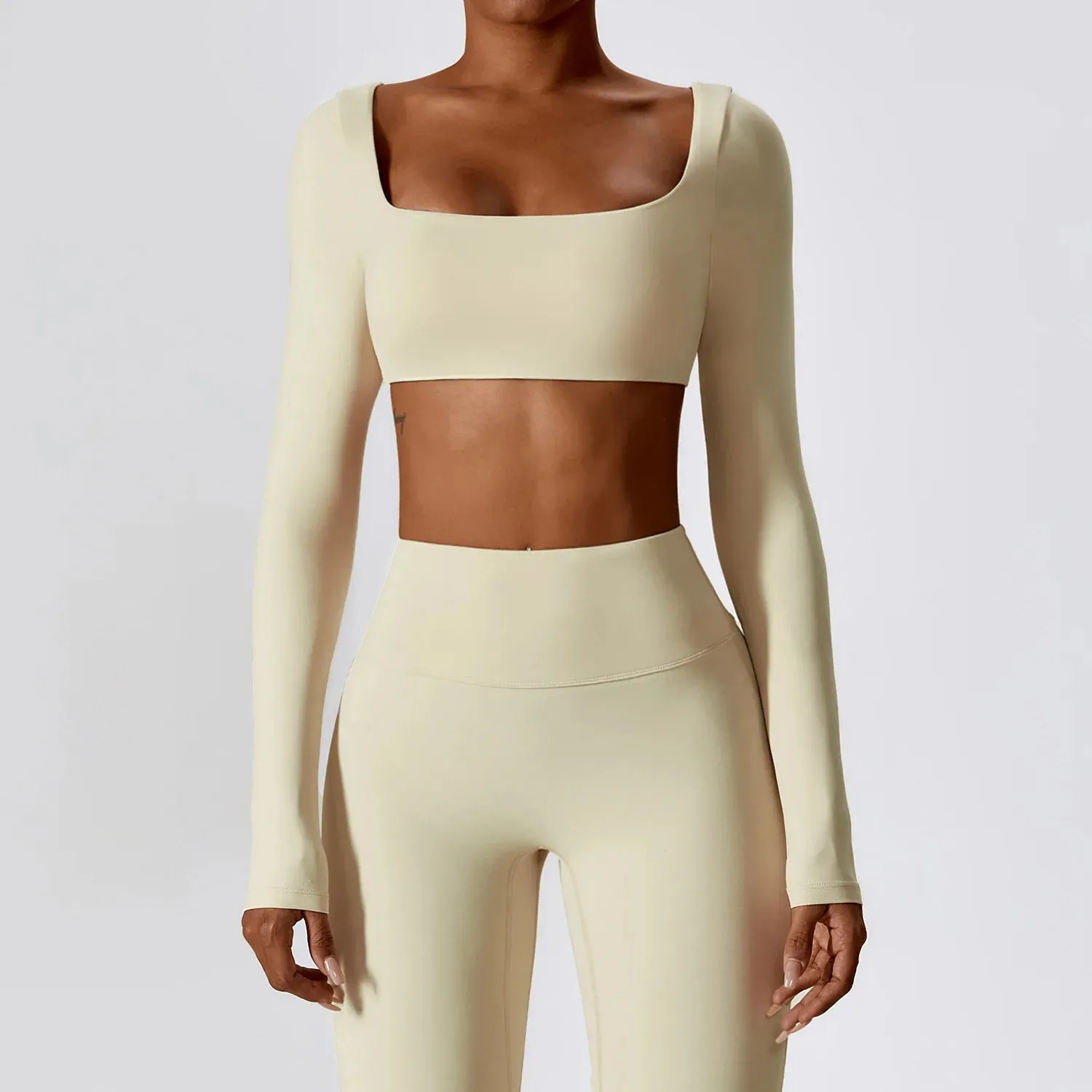 Cutesy Long Sleeve Crop Top