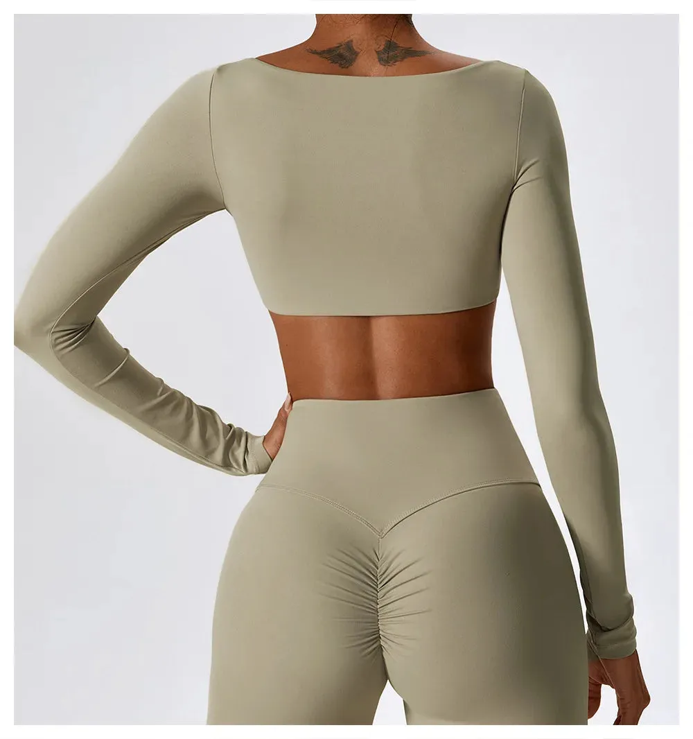Cutesy Long Sleeve Crop Top
