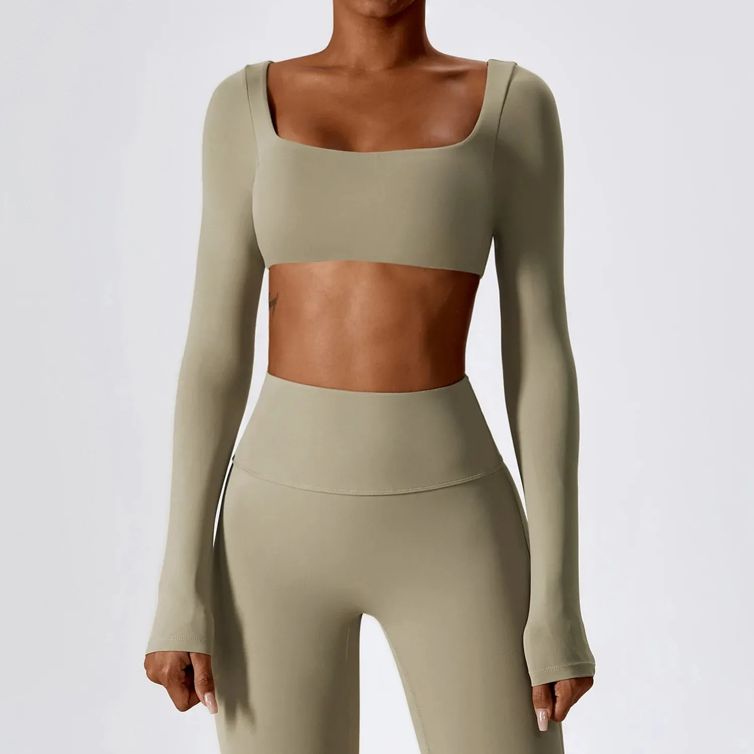 Cutesy Long Sleeve Crop Top