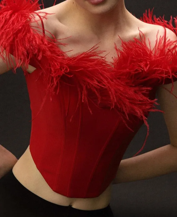 FEATHER CROP TOP