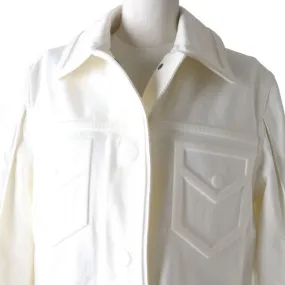 Fendi Trompe l'oeil Denim Jacket White