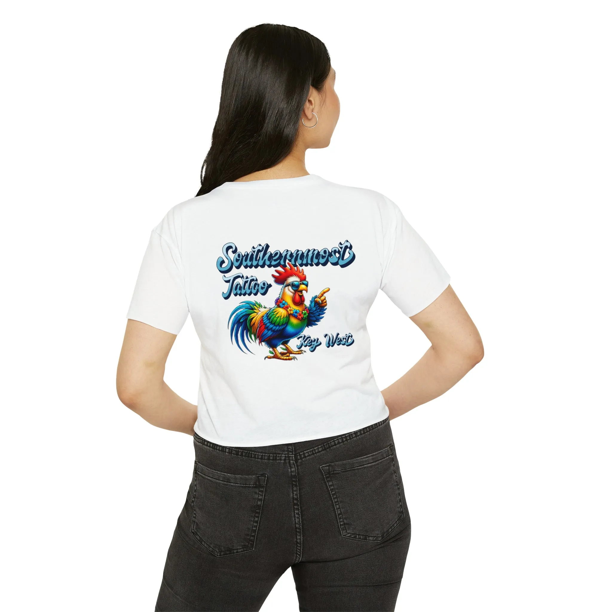 Funky Rooster Crop Top