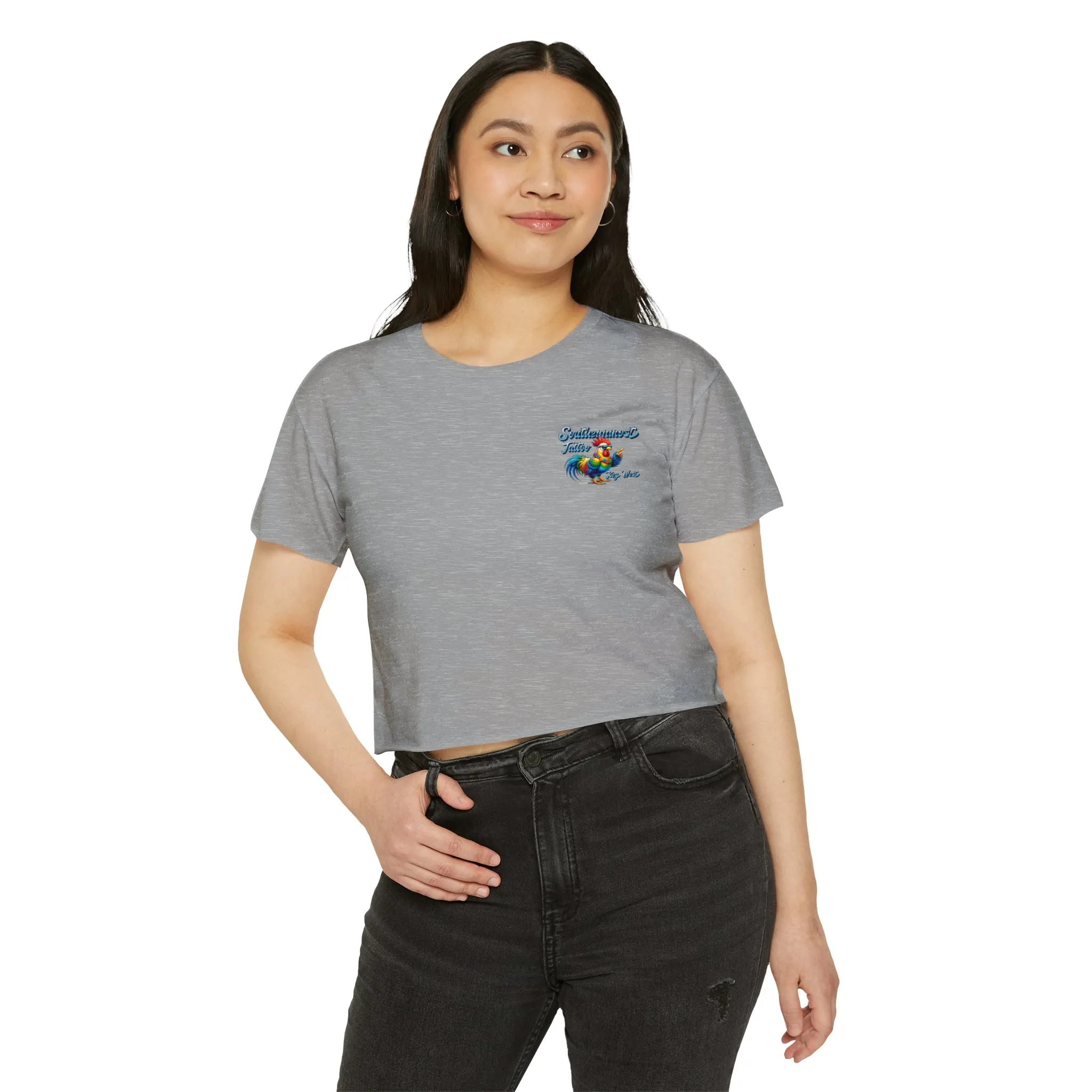 Funky Rooster Crop Top
