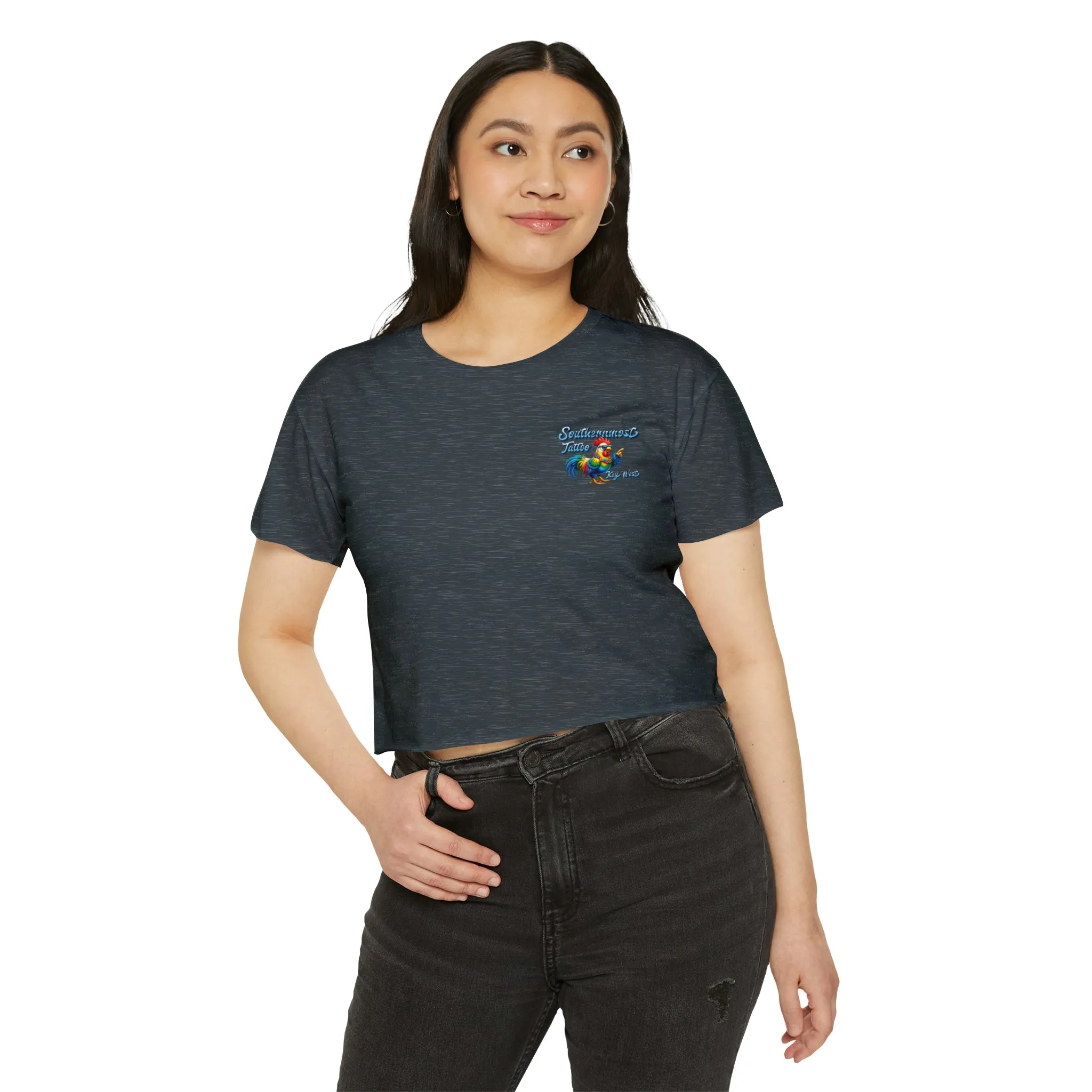 Funky Rooster Crop Top