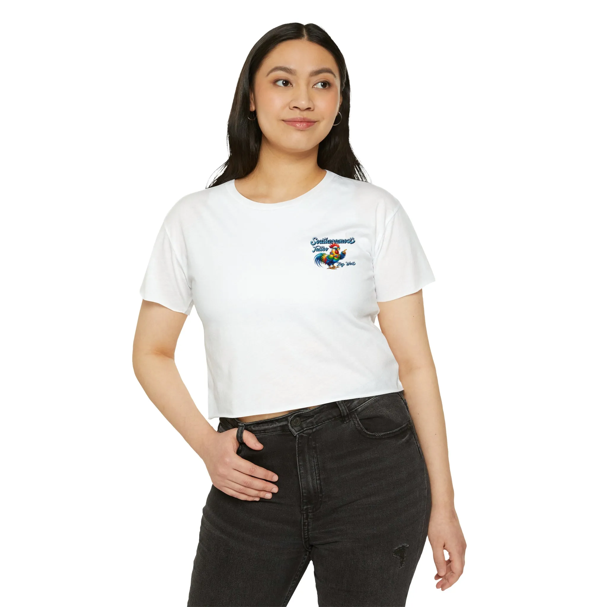 Funky Rooster Crop Top