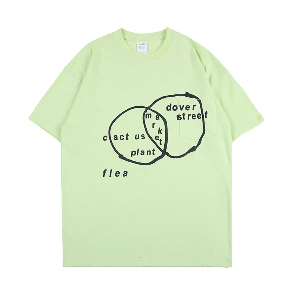 Green Phosphor Short Sleeve Oversized T-Shirt