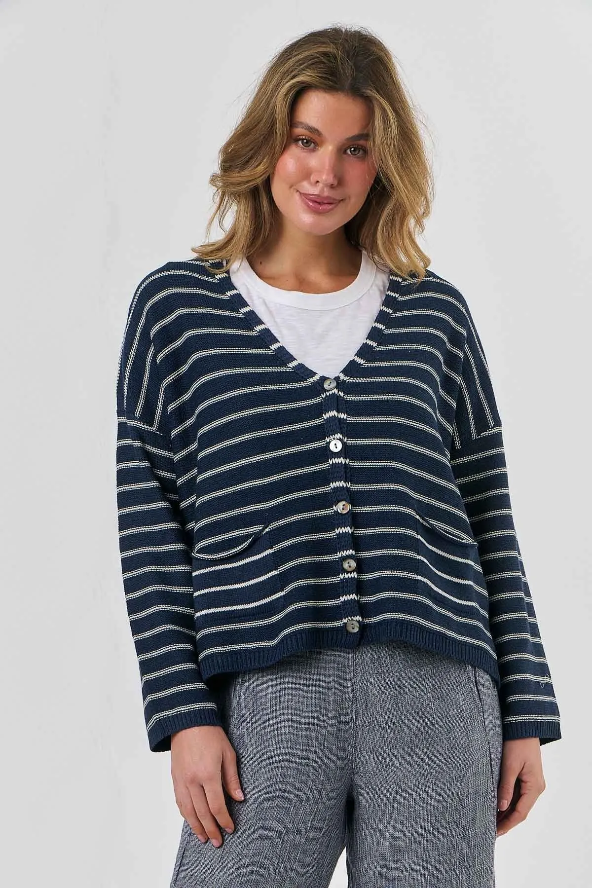 Knitwear Cardigan - Blanc Bleu