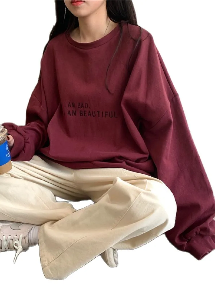 Long Sleeve Korean Style Autumn Female Casual Sweatshit Fashion Women