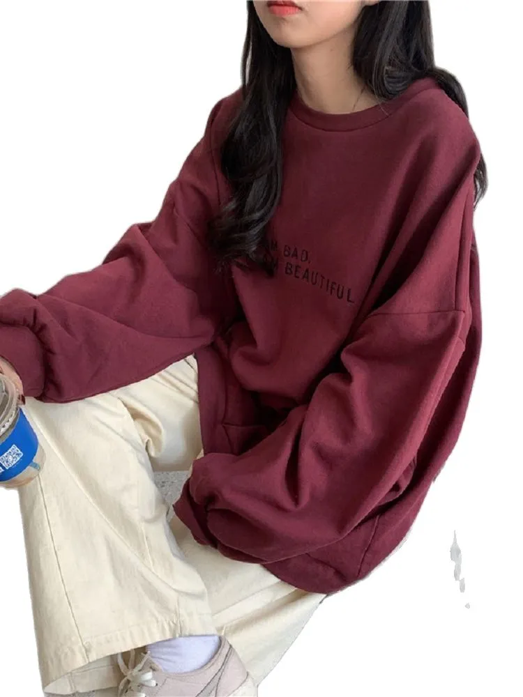 Long Sleeve Korean Style Autumn Female Casual Sweatshit Fashion Women