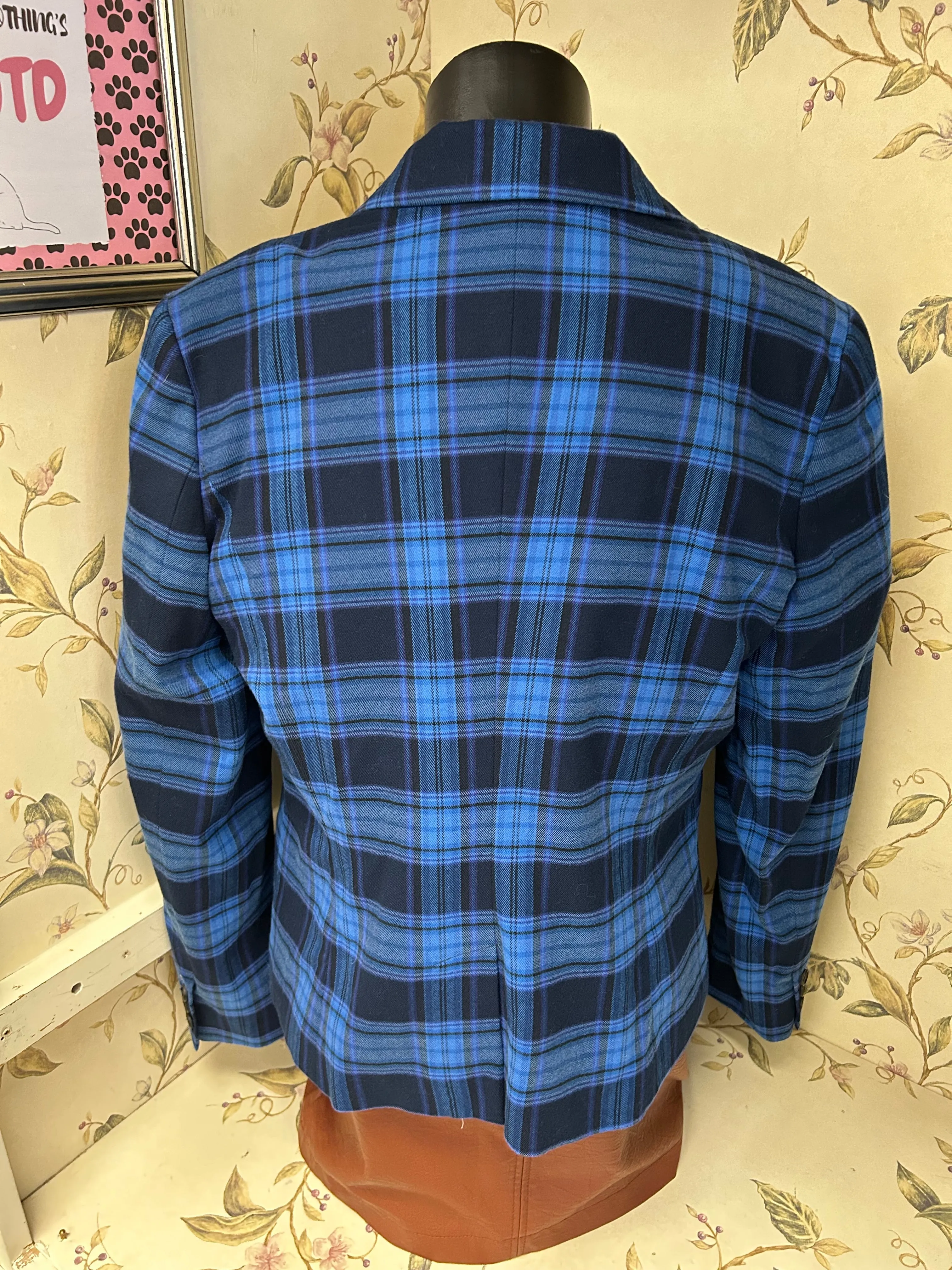 Merona Blue Plaid Blazers, 14