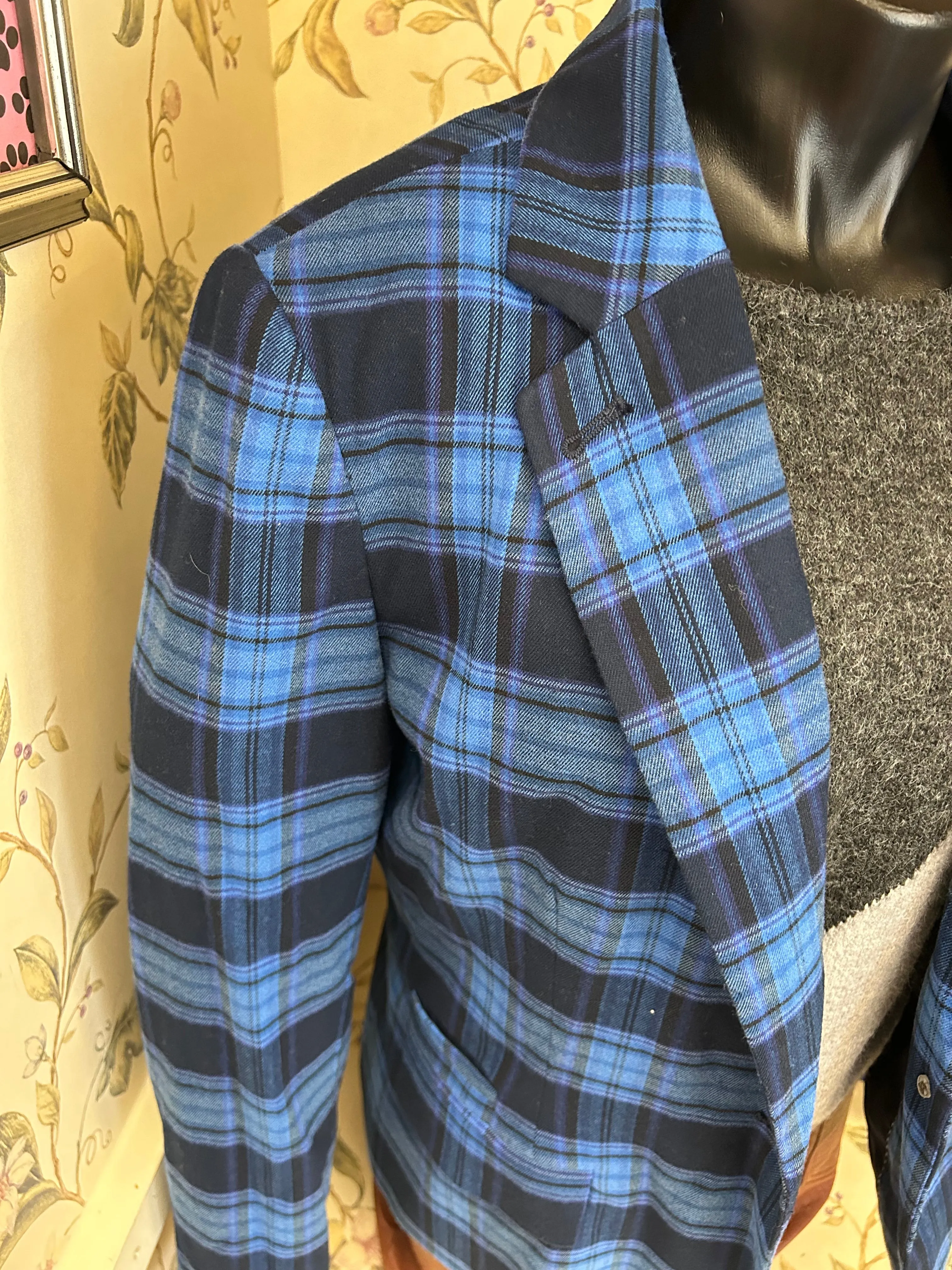 Merona Blue Plaid Blazers, 14
