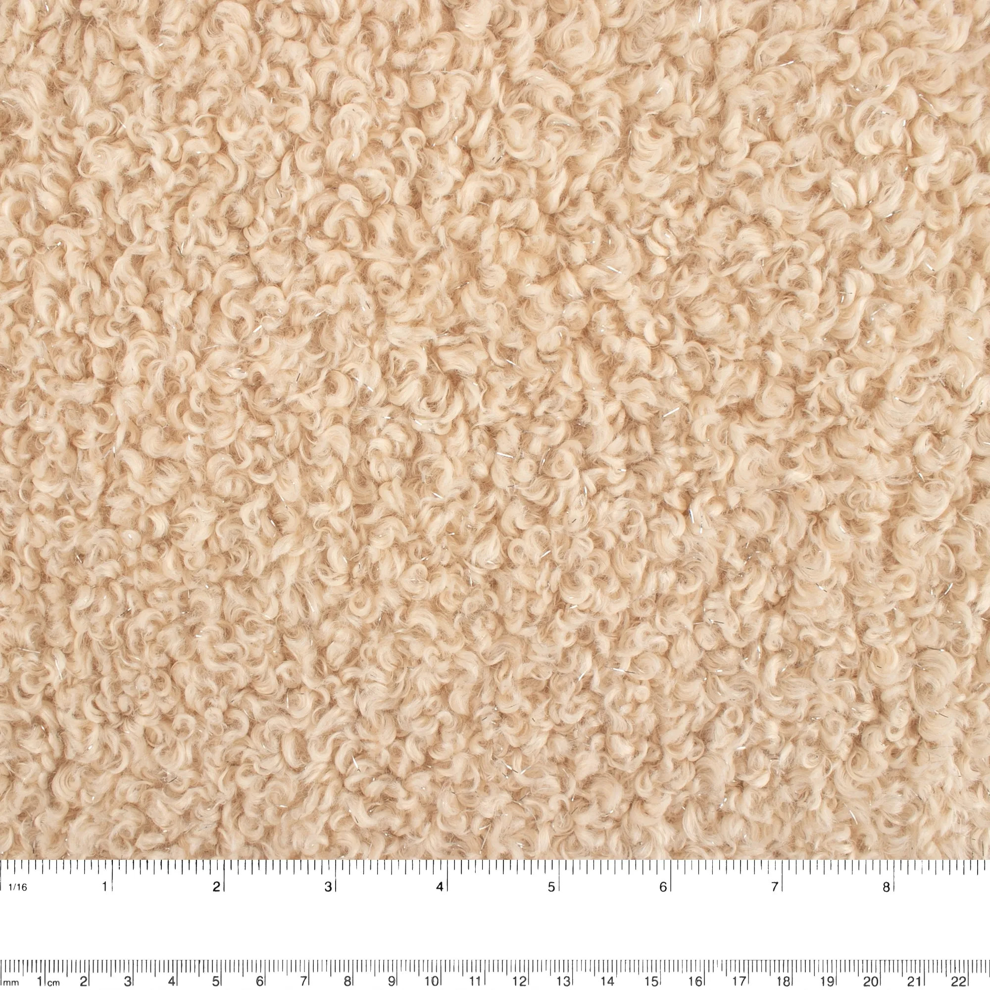 Solid Metallic Bouclé - MARGOT - Beige