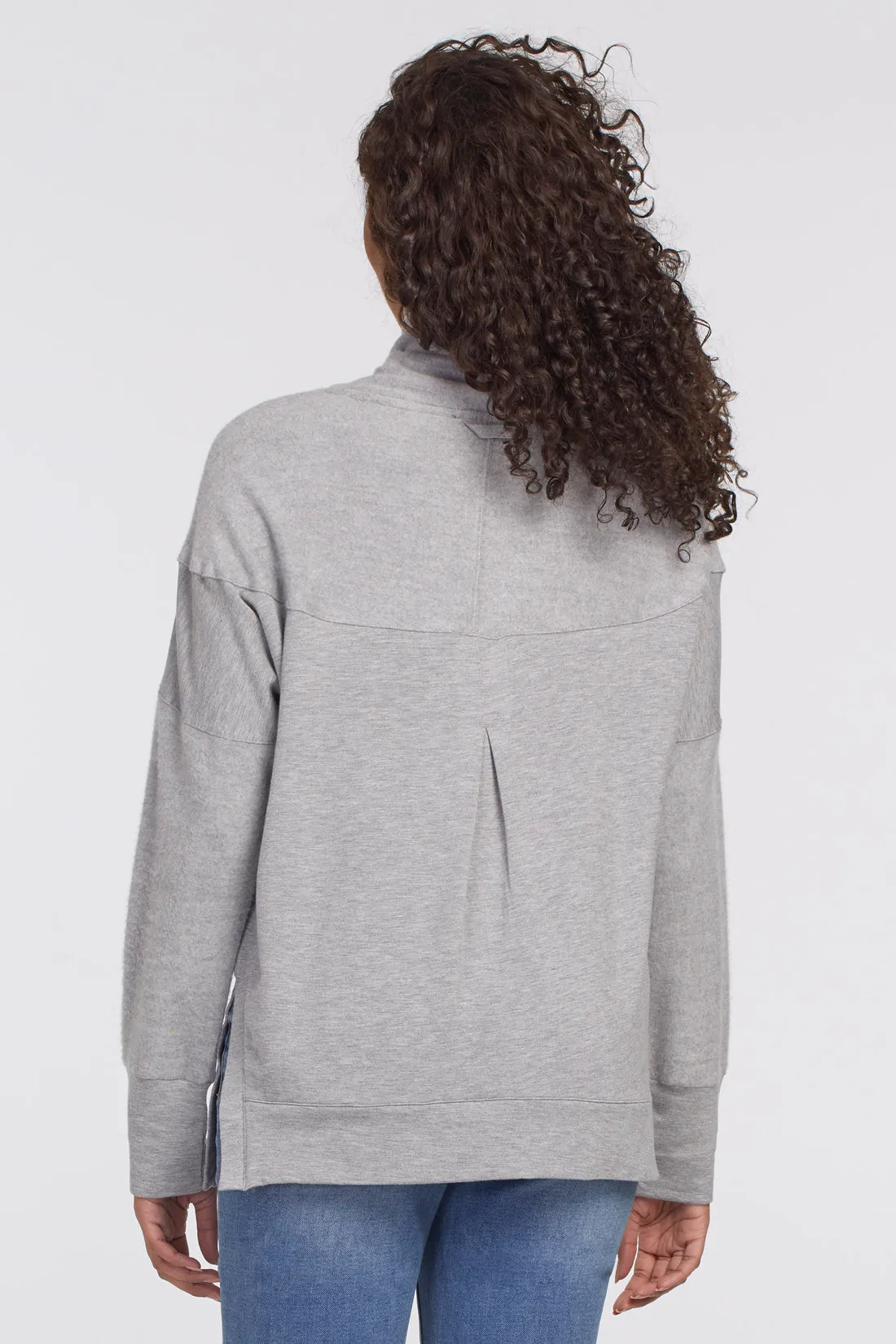 TR4760O Funnel Neck Drop Shoulder Sweater