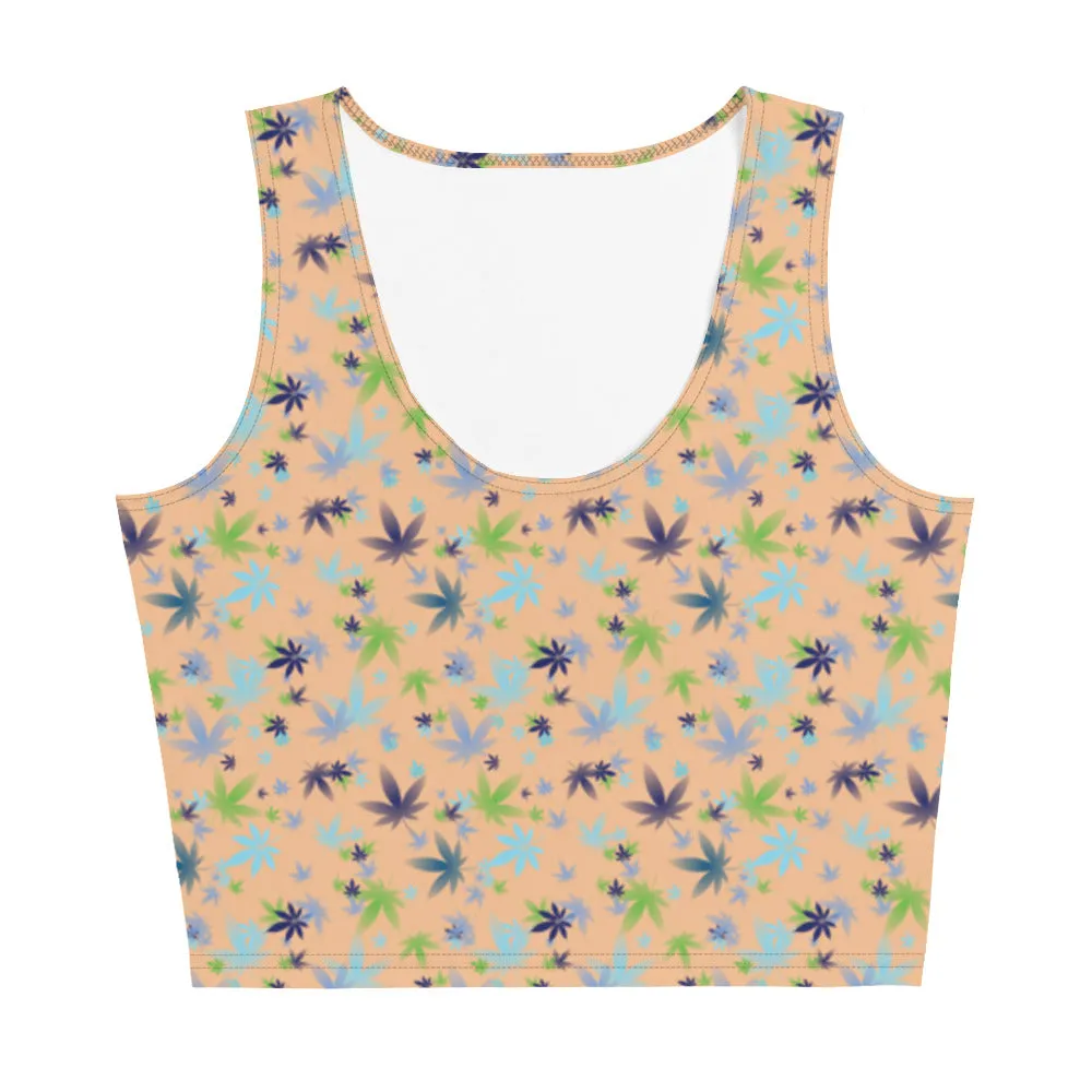 Weed Floral Crop Top