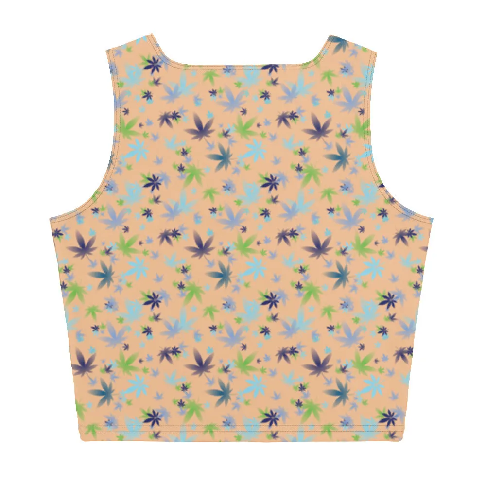 Weed Floral Crop Top